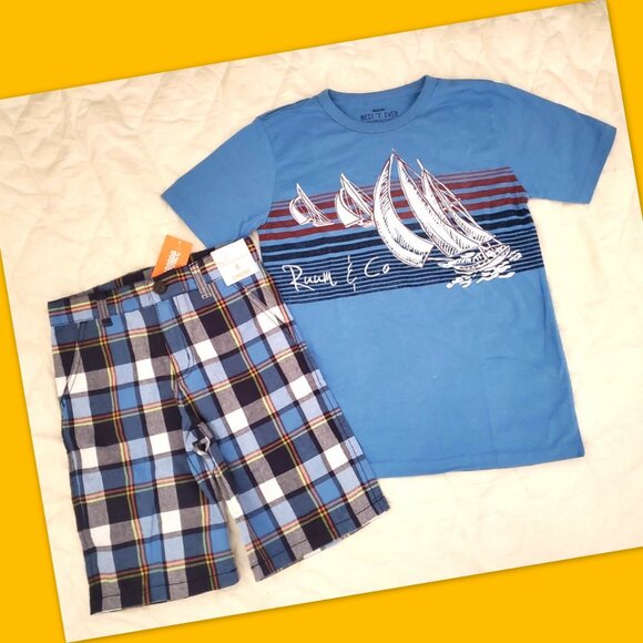 Nwt Boys Size 8 10 Summer Lot Gymboree Gap Outfit Cargo Shorts set Top Bundle - Picture 3 of 11
